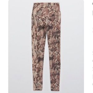 Aerie crossover waist snakeskin leggings small